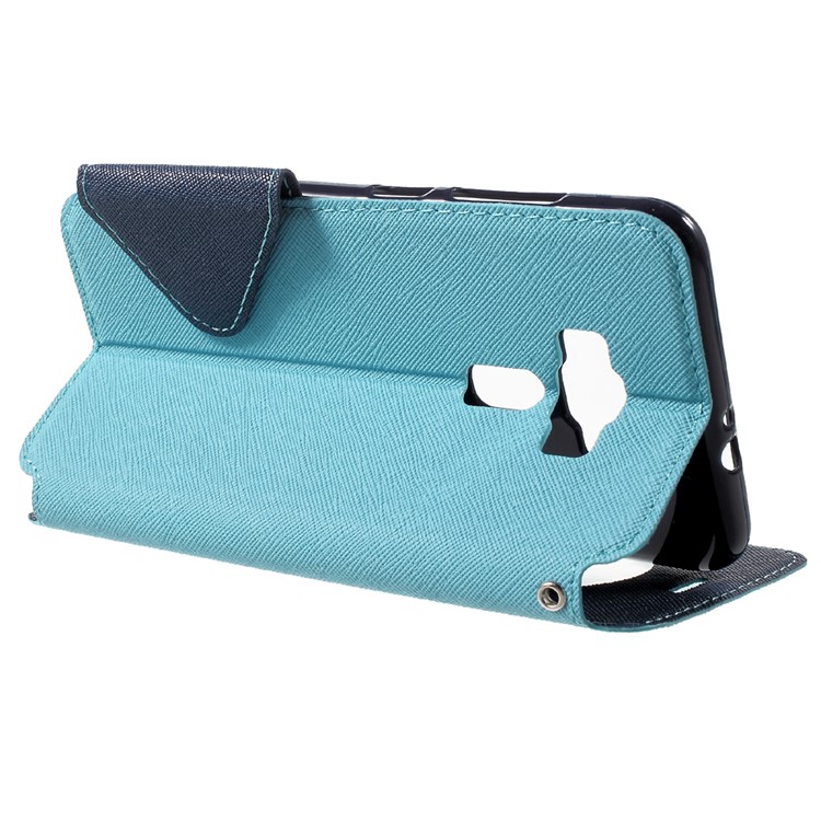 ROAR KOREA Diary View Leather Mobile Flip Case for Asus Zenfone 3 ZE552KL - Baby Blue-4