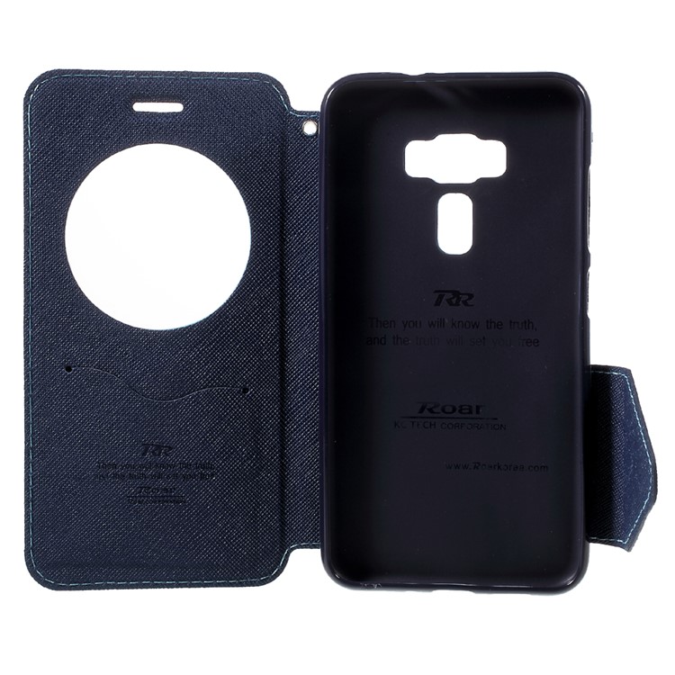 ROAR KOREA Diary View Leather Mobile Flip Case for Asus Zenfone 3 ZE552KL - Baby Blue-5