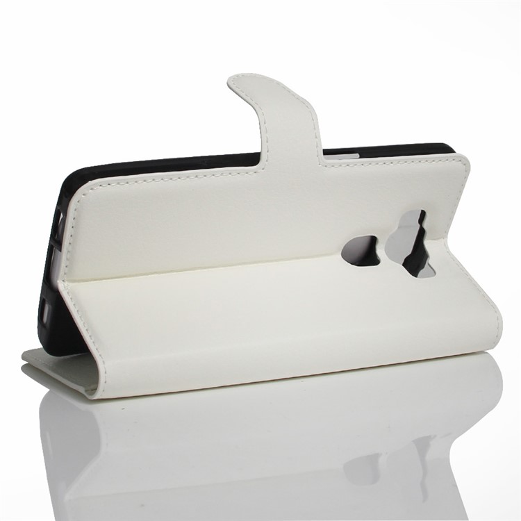 Lychee Grain Leather Wallet Stand Cover for Asus Zenfone 3 Max ZC553KL - White-6