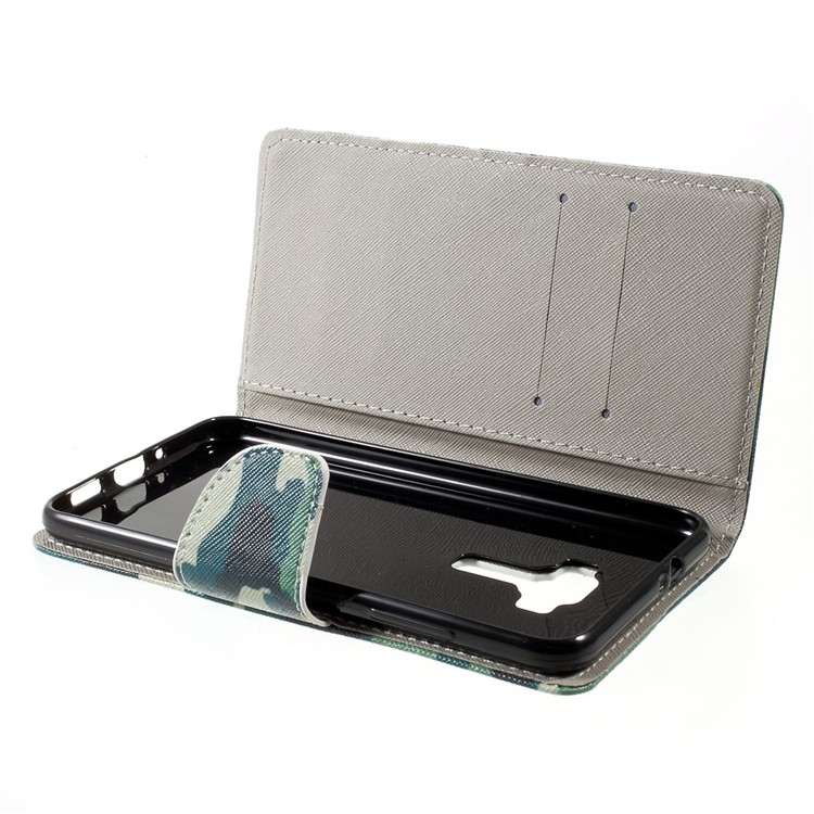 Pattern Printing Leather Wallet Mobile Casing for Asus Zenfone 3 Max ZC553KL - Camouflage Pattern-5