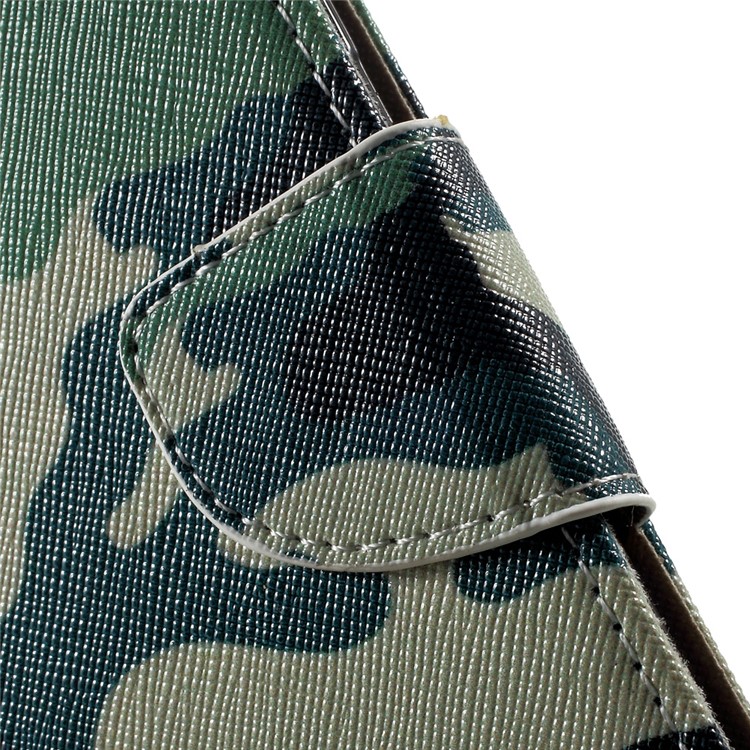 Pattern Printing Leather Wallet Mobile Casing for Asus Zenfone 3 Max ZC553KL - Camouflage Pattern-9