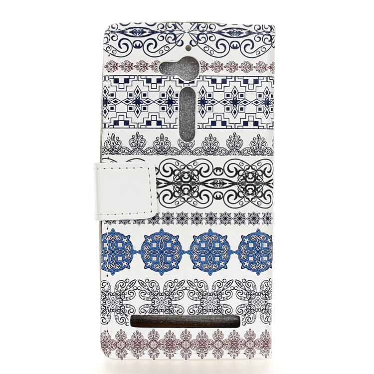 Patterned Leather Stand Mobile Cover for Asus Zenfone Go ZB500KL - Ethnic Pattern-2