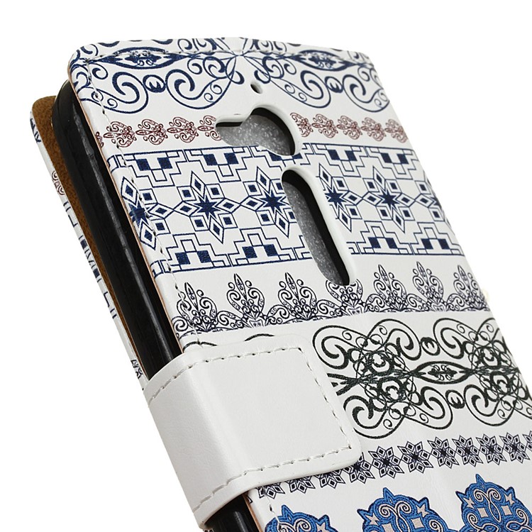 Patterned Leather Stand Mobile Cover for Asus Zenfone Go ZB500KL - Ethnic Pattern-3