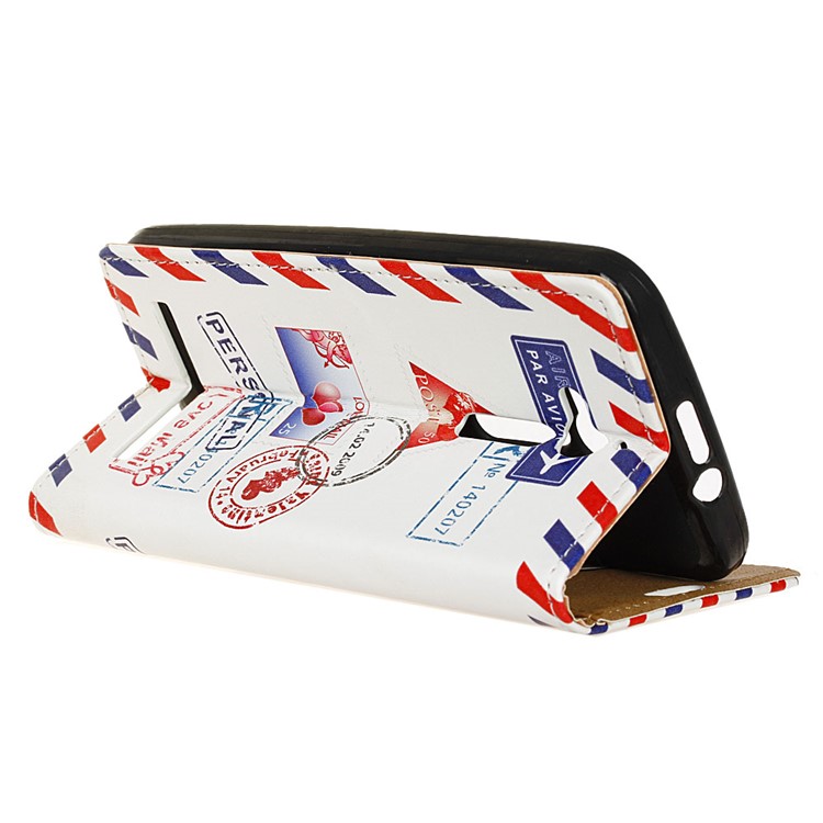 Patterned Leather Stand Phone Casing for Asus Zenfone Go ZB500KL - Personal Love Mail-4