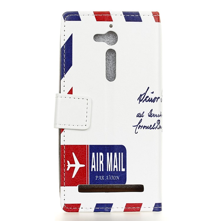 Patterned Leather Wallet Protective Shell for Asus Zenfone Go ZB500KL - Retro Envelope-2