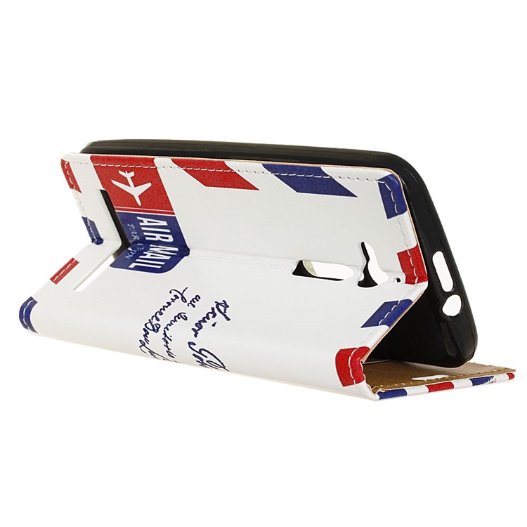 Patterned Leather Wallet Protective Shell for Asus Zenfone Go ZB500KL - Retro Envelope-4