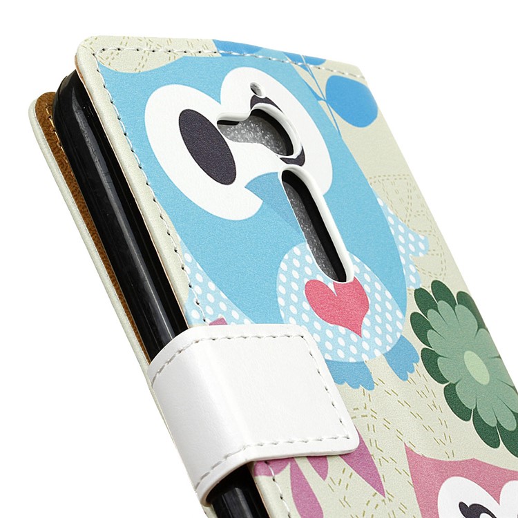 Patterned Leather Card Holder Cover Mobile Accessory for Asus Zenfone Go ZB500KL - Cute Owl Lovers-3