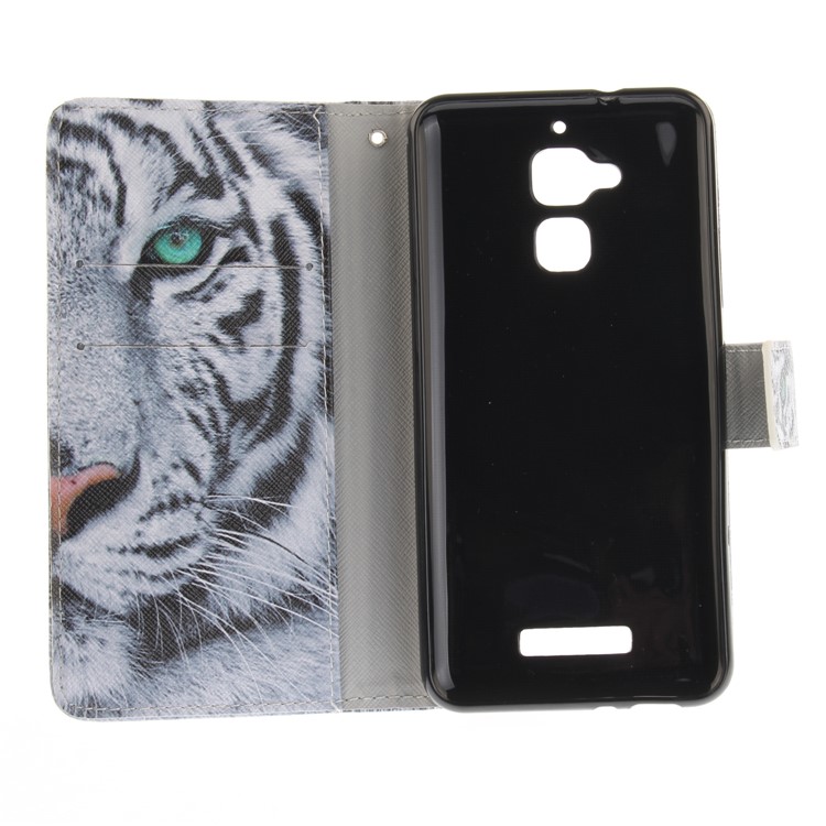 Patterned Leather Wallet Stand Cover Case for Asus Zenfone 3 Max ZC520TL - Tiger-10