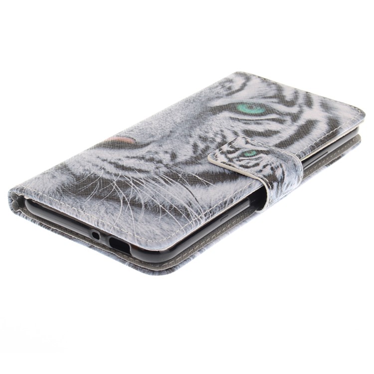 Patterned Leather Wallet Stand Cover Case for Asus Zenfone 3 Max ZC520TL - Tiger-4