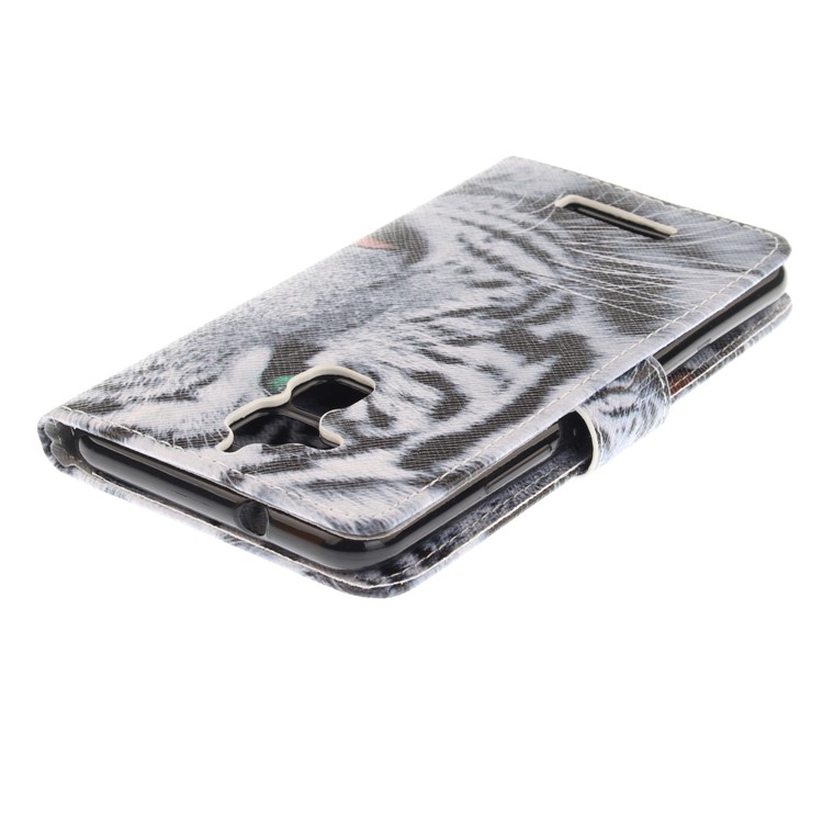 Patterned Leather Wallet Stand Cover Case for Asus Zenfone 3 Max ZC520TL - Tiger-5
