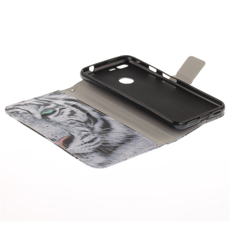 Patterned Leather Wallet Stand Cover Case for Asus Zenfone 3 Max ZC520TL - Tiger-8