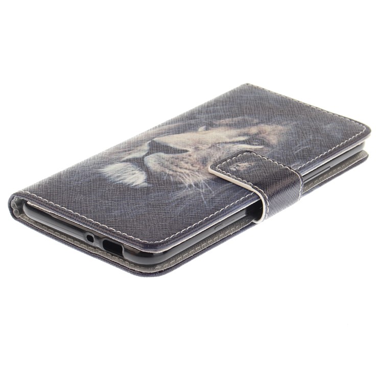 Printing Pattern Wallet Leather Shell for Asus Zenfone 3 Max ZC520TL - Lion-4