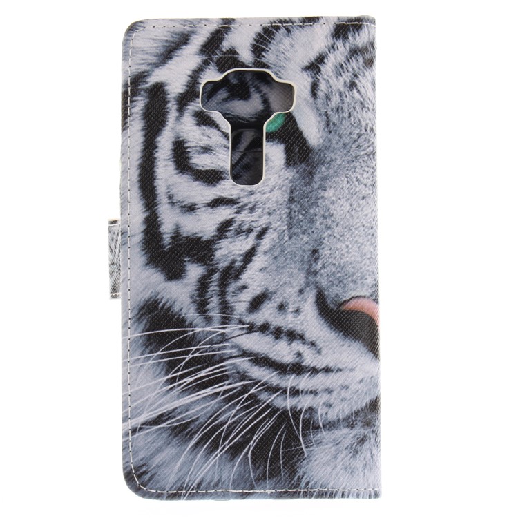 Pattern Printing Wallet Leather Stand Mobile Case for Asus Zenfone 3 ZE520KL - Tiger-3