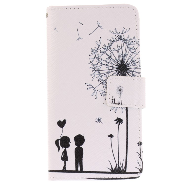 Wallet Leather Patterned Case with Stand for Asus Zenfone 3 ZE520KL - Lovers and Dandelion-2