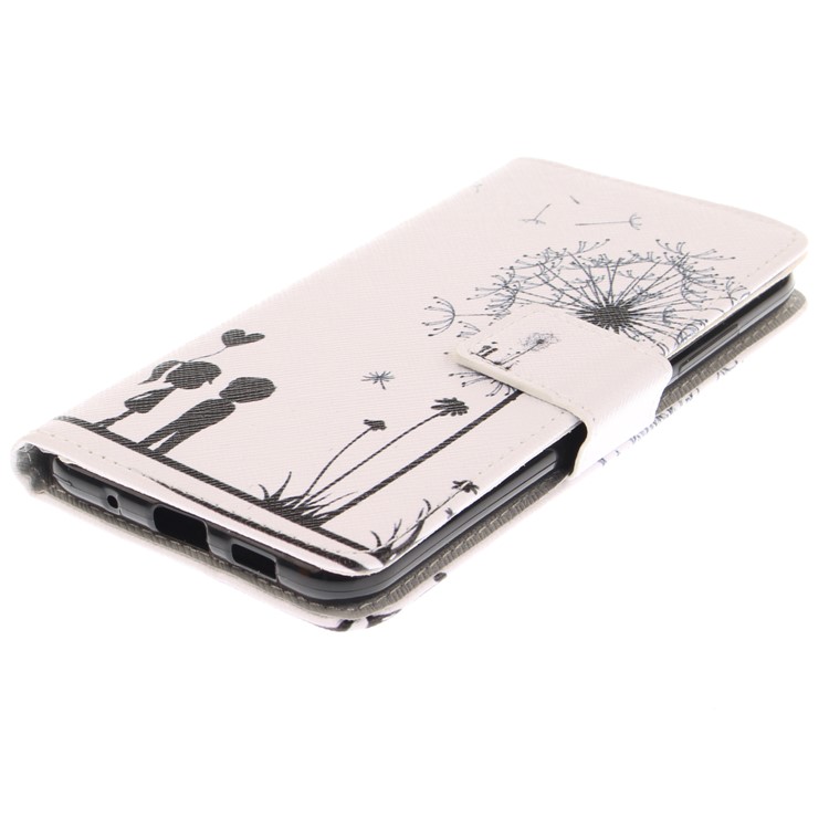 Wallet Leather Patterned Case with Stand for Asus Zenfone 3 ZE520KL - Lovers and Dandelion-4