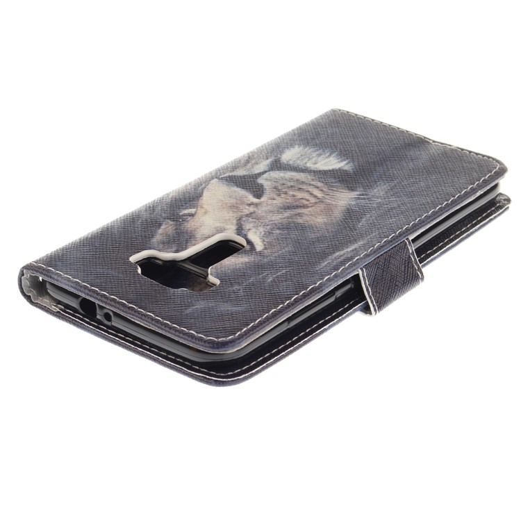 Patterned PU Leather Wallet Cellphone Cover for Asus Zenfone 3 ZE520KL - Lion-5