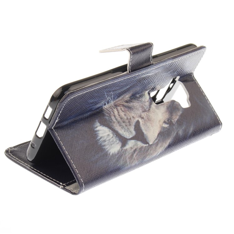 Patterned PU Leather Wallet Cellphone Cover for Asus Zenfone 3 ZE520KL - Lion-7