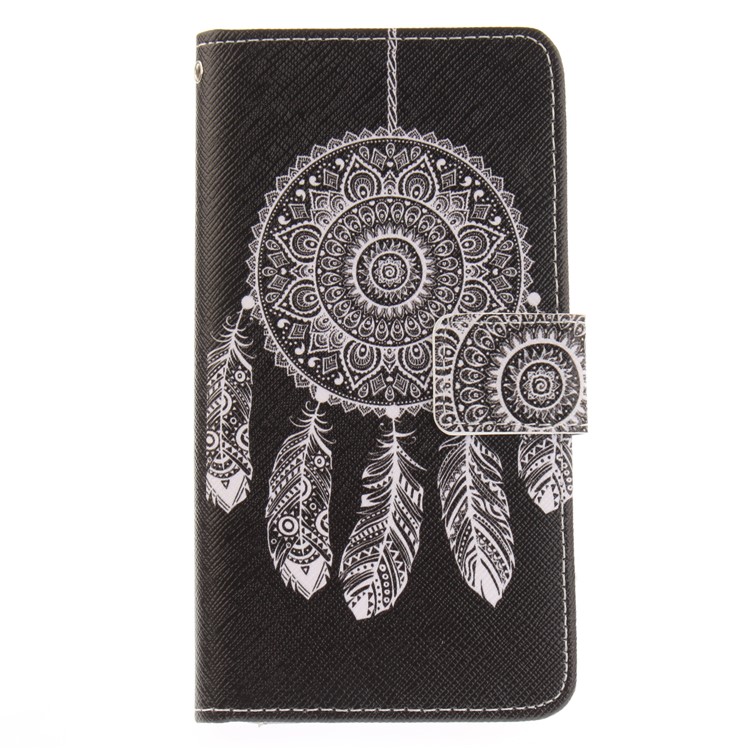 Printing Pattern Leather Wallet Mobile Case Stand for Asus Zenfone 3 ZE520KL - Tribal Dream Catcher-2