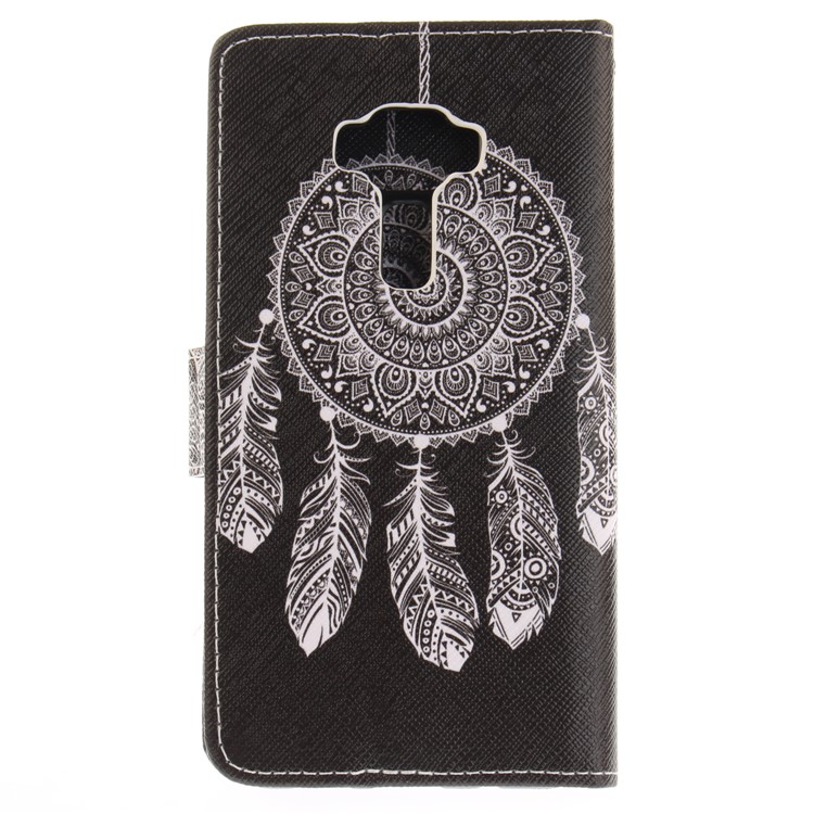 Printing Pattern Leather Wallet Mobile Case Stand for Asus Zenfone 3 ZE520KL - Tribal Dream Catcher-3