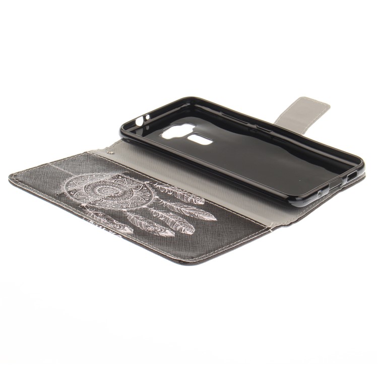 Printing Pattern Leather Wallet Mobile Case Stand for Asus Zenfone 3 ZE520KL - Tribal Dream Catcher-8