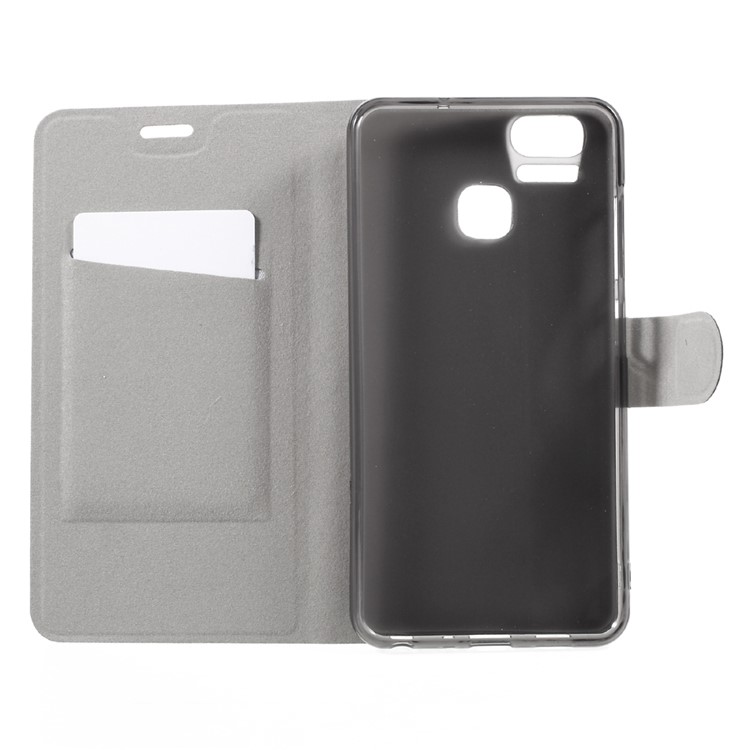 Crazy Horse PU Leather Case Stand for Asus Zenfone 3 Zoom ZE553KL Built-in Steel Sheet - Black-6