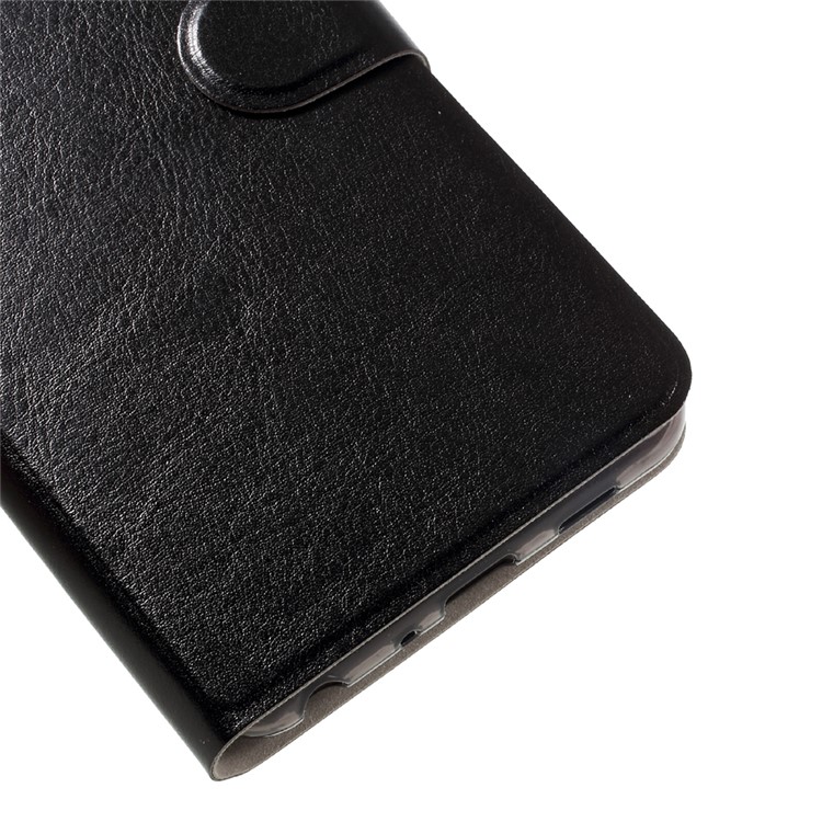 Crazy Horse PU Leather Case Stand for Asus Zenfone 3 Zoom ZE553KL Built-in Steel Sheet - Black-7