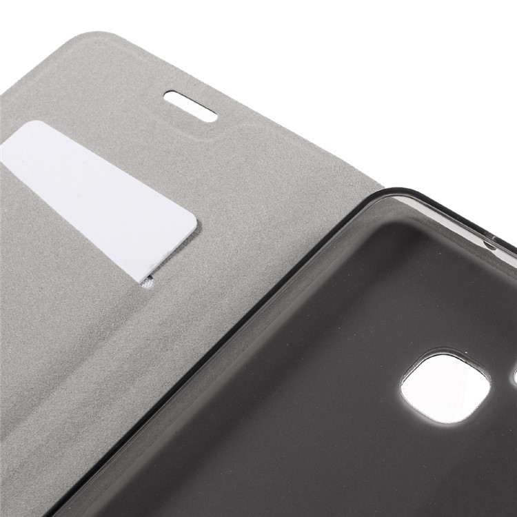 Crazy Horse PU Leather Case Stand for Asus Zenfone 3 Zoom ZE553KL Built-in Steel Sheet - Black-9