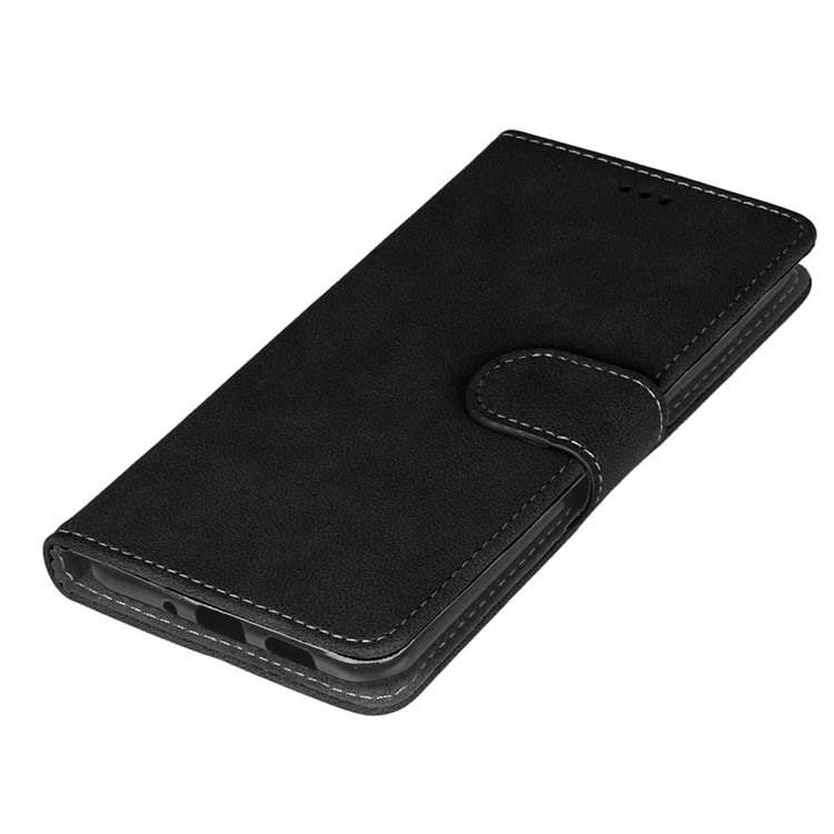 For Asus Zenfone 3 ZE552KL Retro Matte Stand Wallet Leather Case Cover - Black-11