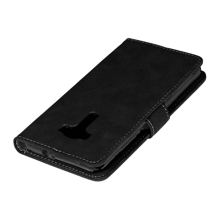 For Asus Zenfone 3 ZE552KL Retro Matte Stand Wallet Leather Case Cover - Black-12