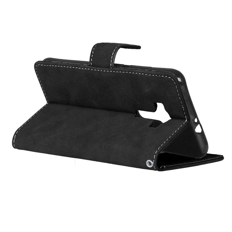 For Asus Zenfone 3 ZE552KL Retro Matte Stand Wallet Leather Case Cover - Black-13