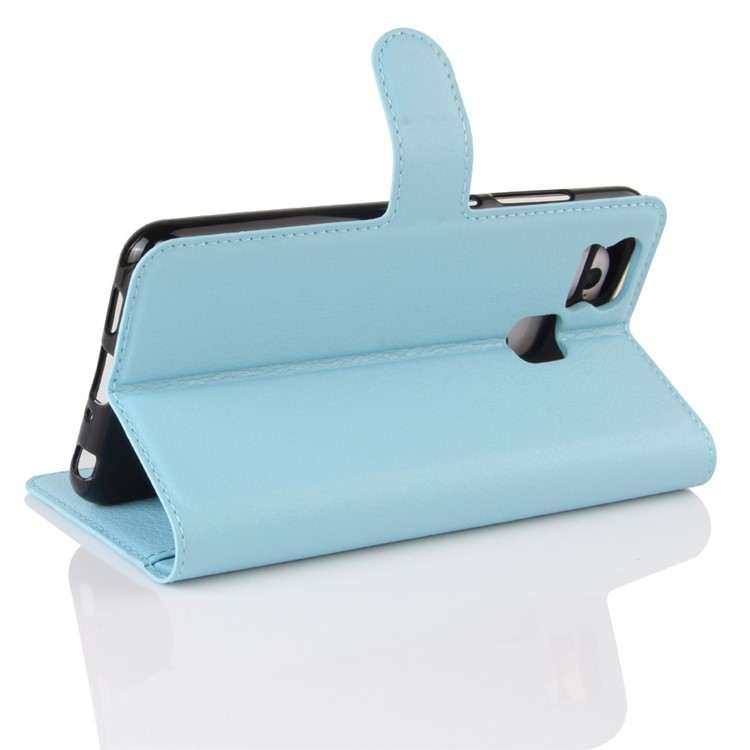 Litchi Grain Leather Phone Case Accessory for Asus Zenfone 3 Zoom ZE553KL - Blue-4