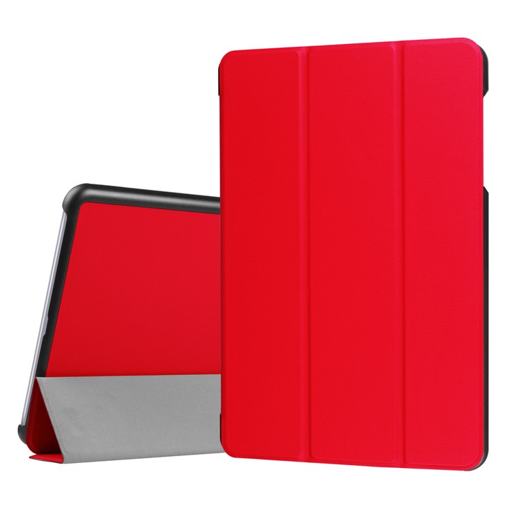 Tri-fold Stand Leather Protection Case for Asus Zenpad Z10 ZT500KL 9.7-inch - Red-1