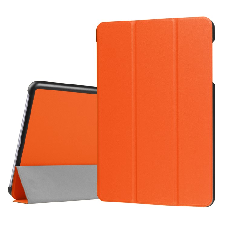Tri-fold Leather Stand Tablet Case Accessory for Asus Zenpad Z10 ZT500KL 9.7-inch - Orange-1