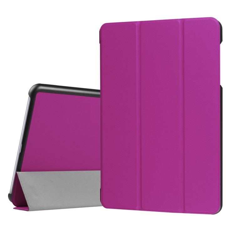 Leather Case Tri-fold Flip Stand Cover for Asus Zenpad Z10 ZT500KL 9.7-inch - Purple-1
