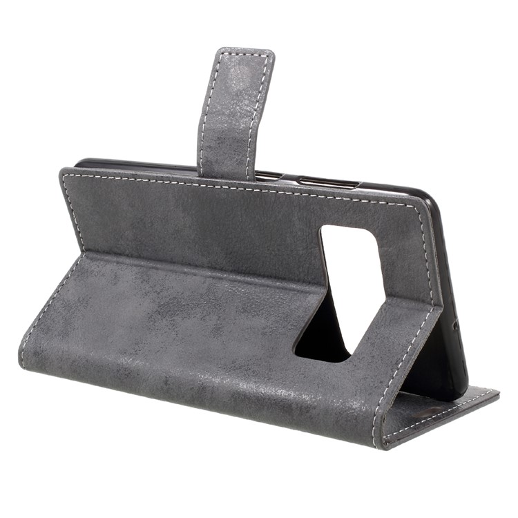 Retro Style PU Leather Mobile Phone Case for Asus Zenfone AR ZS571KL - Grey-5