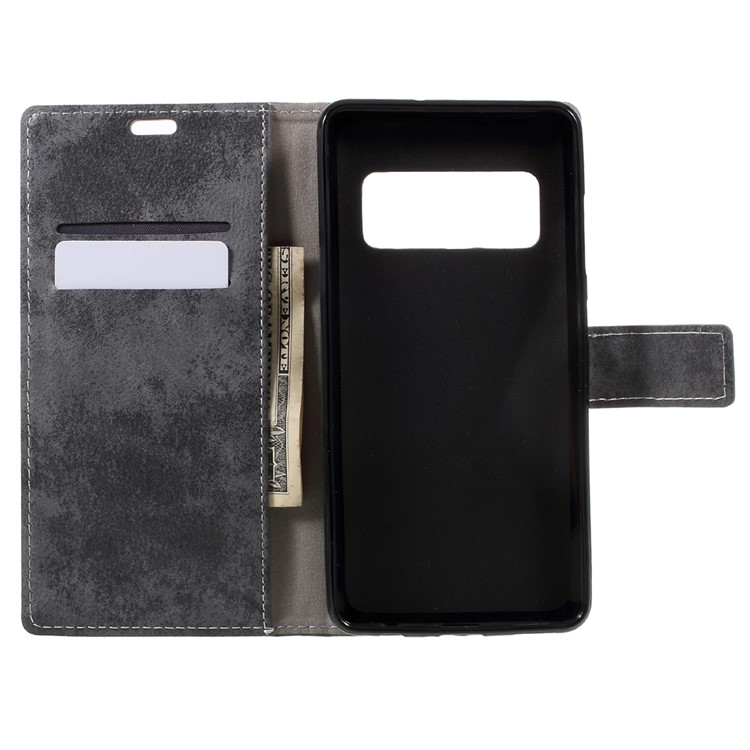 Retro Style PU Leather Mobile Phone Case for Asus Zenfone AR ZS571KL - Grey-6