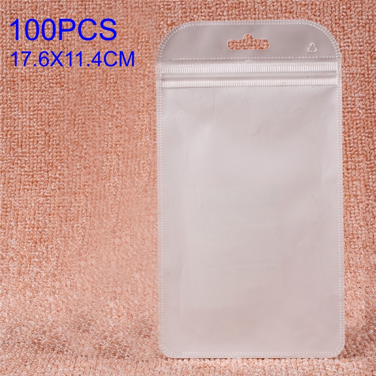 100Pcs/Lot Translucent Ziplock Retail Packaging Bags, Size: 17.6 x 11.4cm-1