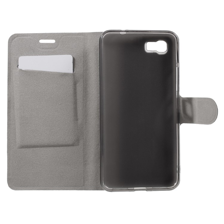 Crazy Horse Magnetic Leather Shell with Card Holder for Asus Zenfone 3s Max ZC521TL Built-in Steel Sheet - Black-6
