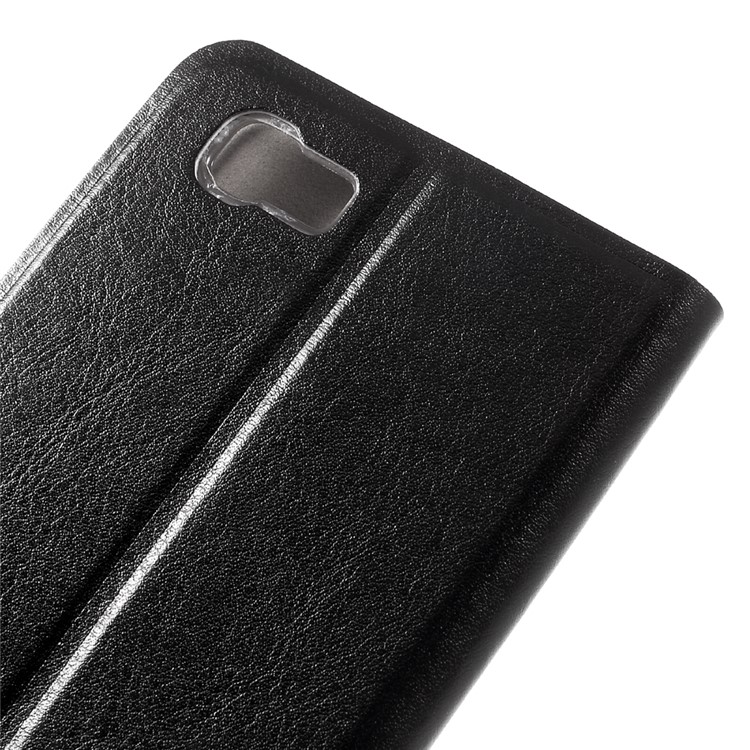 Crazy Horse Magnetic Leather Shell with Card Holder for Asus Zenfone 3s Max ZC521TL Built-in Steel Sheet - Black-8