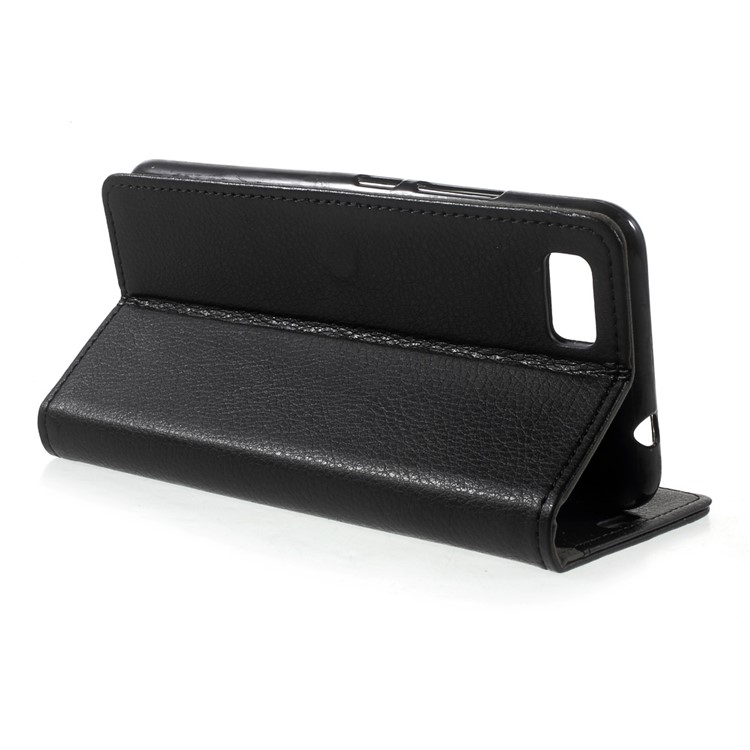 Litchi Texture PU Leather Stand Phone Case with Card Slots for Asus Zenfone 3s Max ZC521TL - Black-4