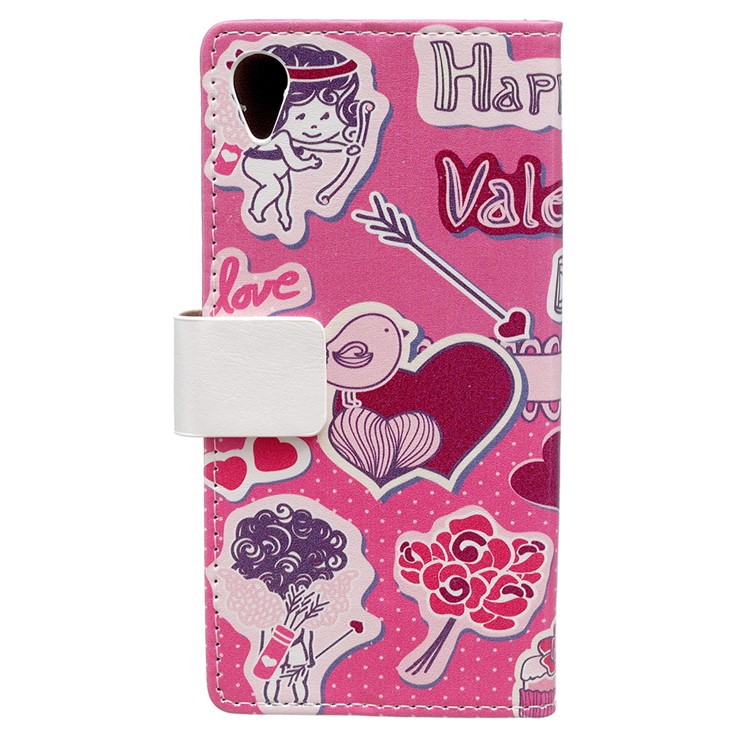 Patterned Leather Card Slots Case for Asus Zenfone Live ZB501KL - Love Elements-2