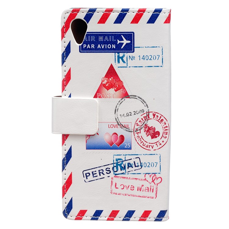 Patterned Leather Cover with Wallet Slots for Asus Zenfone Live ZB501KL - Personal Love Mail-2