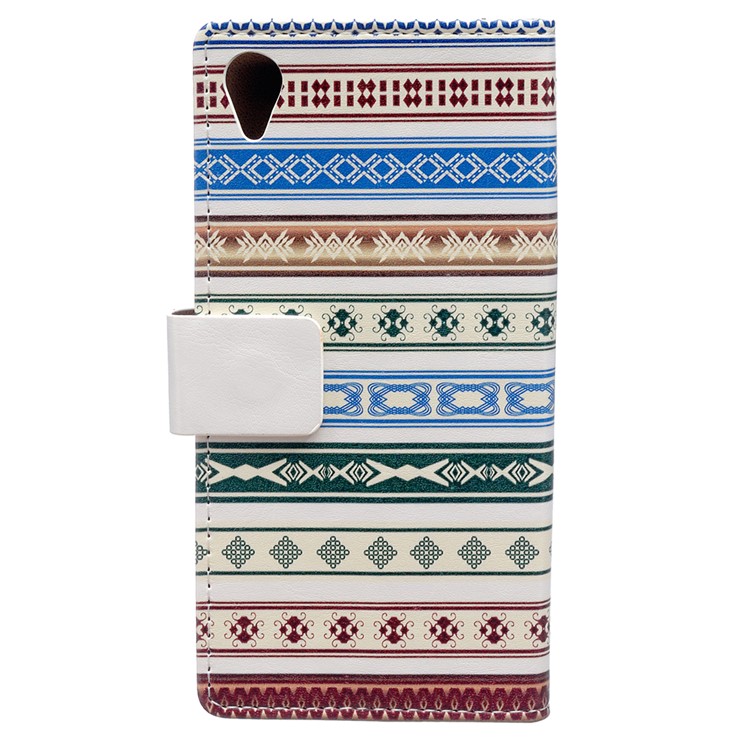 Patterned Leather Stand Wallet Case for Asus Zenfone Live ZB501KL - Ethnic Style Pattern-2