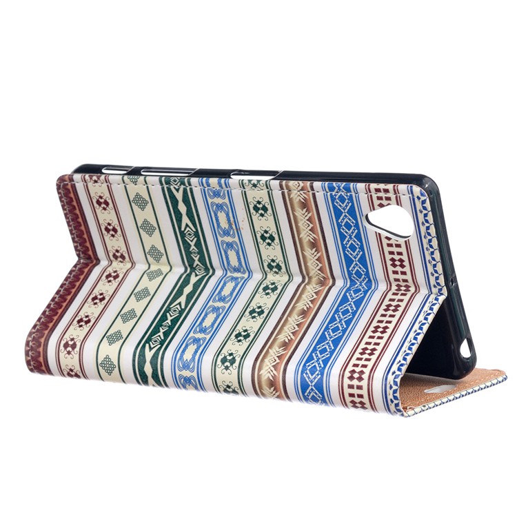 Patterned Leather Stand Wallet Case for Asus Zenfone Live ZB501KL - Ethnic Style Pattern-3