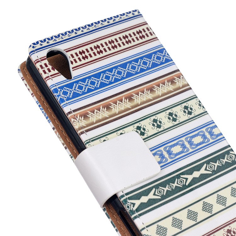 Patterned Leather Stand Wallet Case for Asus Zenfone Live ZB501KL - Ethnic Style Pattern-6