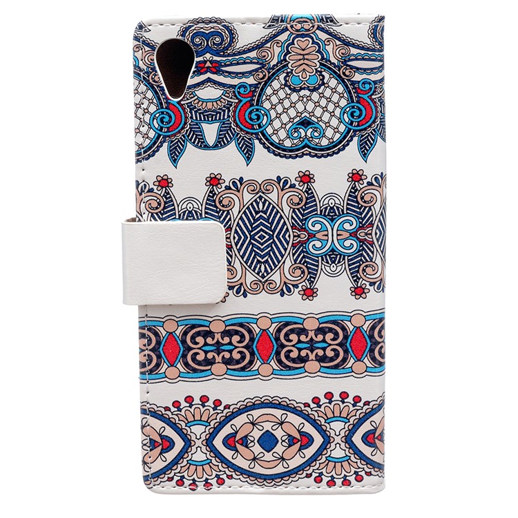 Patterned Leather Cover Card Holder for Asus Zenfone Live ZB501KL - Classic Style Pattern-2