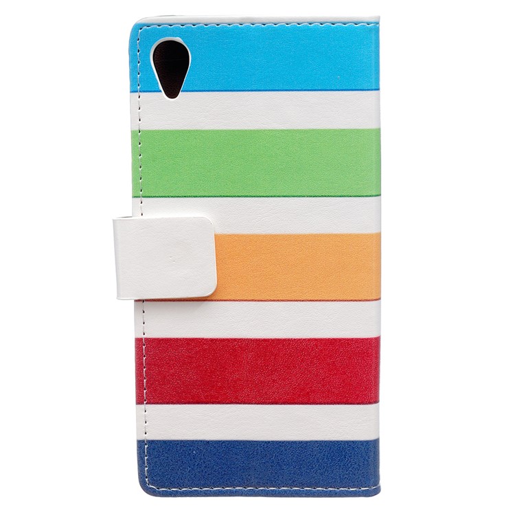 Printing Pattern Leather Phone Case for Asus Zenfone Live ZB501KL - Colorful Stripes-2