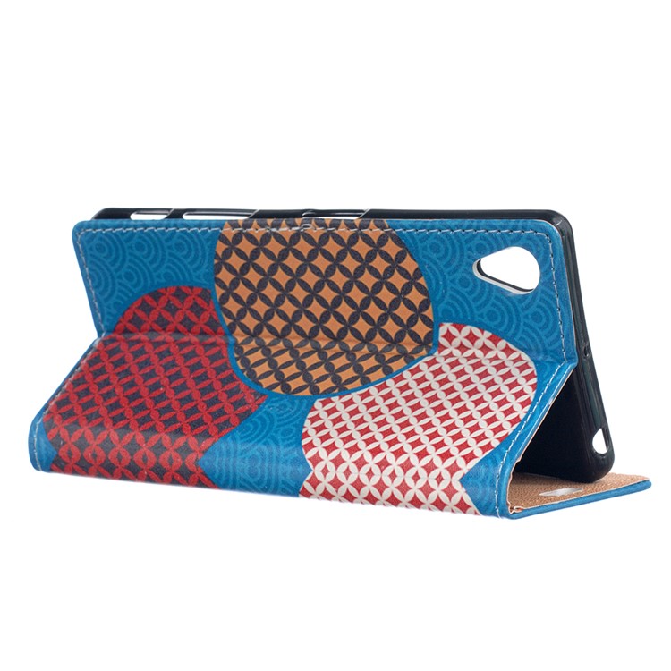 Patterned Leather Wallet Shell for Asus Zenfone Live ZB501KL - Circles Seamless Pattern-3