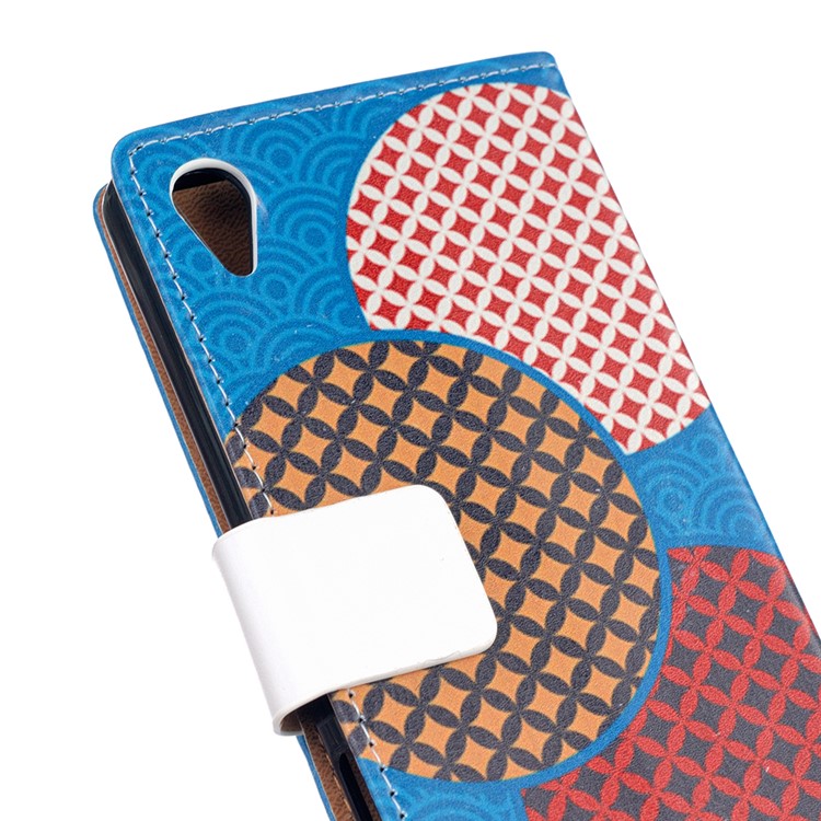 Patterned Leather Wallet Shell for Asus Zenfone Live ZB501KL - Circles Seamless Pattern-6