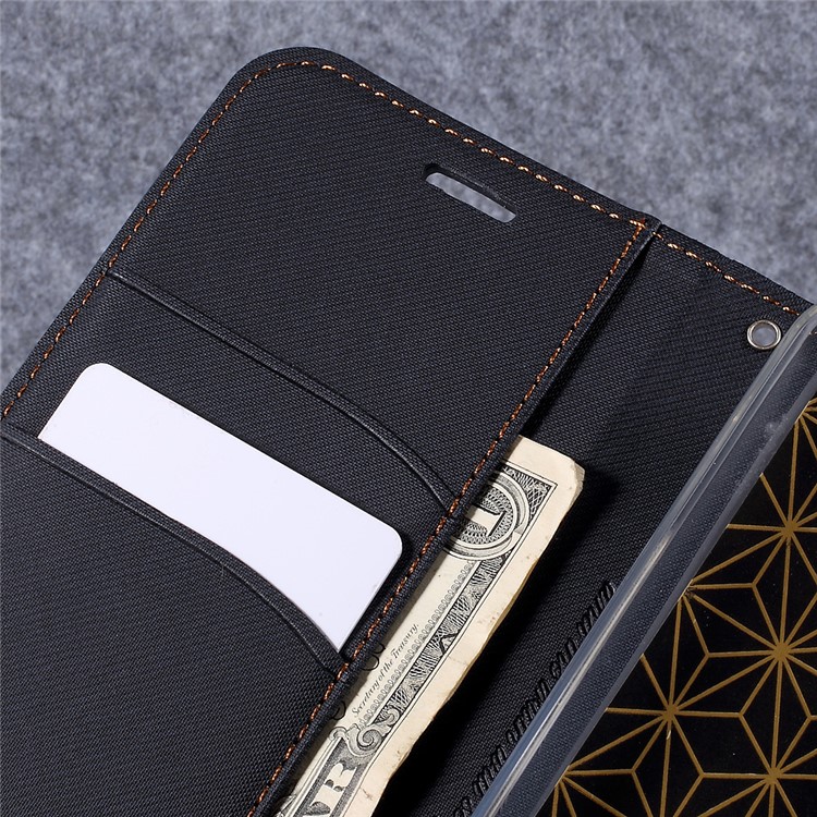 ROAR KOREA Twill Grain Leather Stand Phone Case for Asus Zenfone Max zc550kl - Black-7
